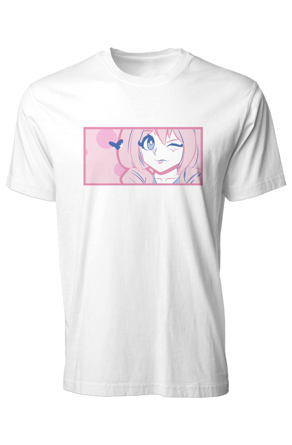 Premium Pigment White Dye T-Shirt Pink Border 2