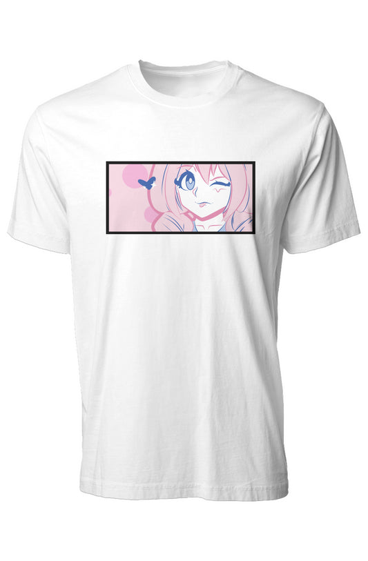 WINKY EYES WHITE TEE